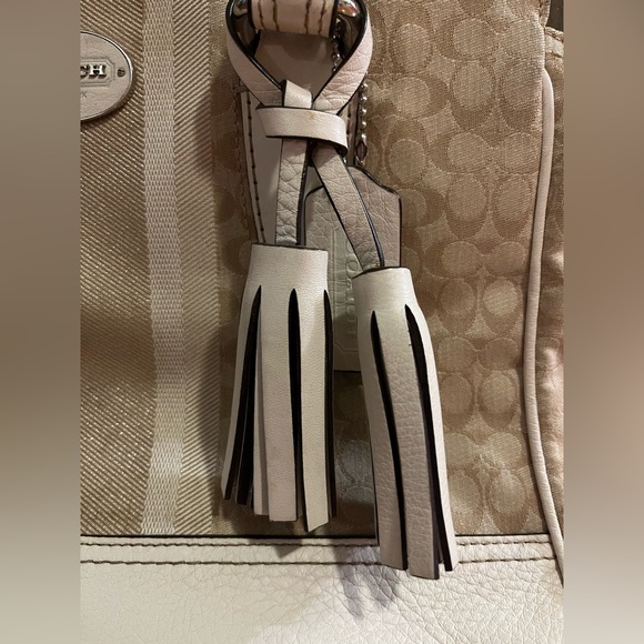 Coach Signature Stripe Candace Carry All Handbag purse - Picture 7 of 12